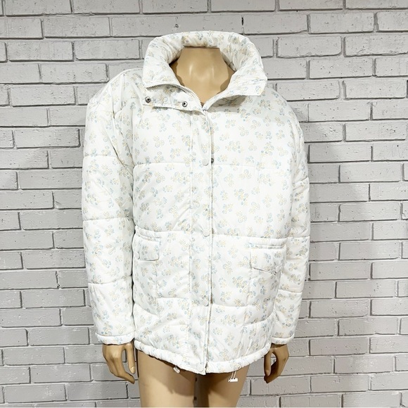 ASOS Jackets & Blazers - Neon Rose Women’s Vintage Ditsy Floral Puffer‎ Jacket